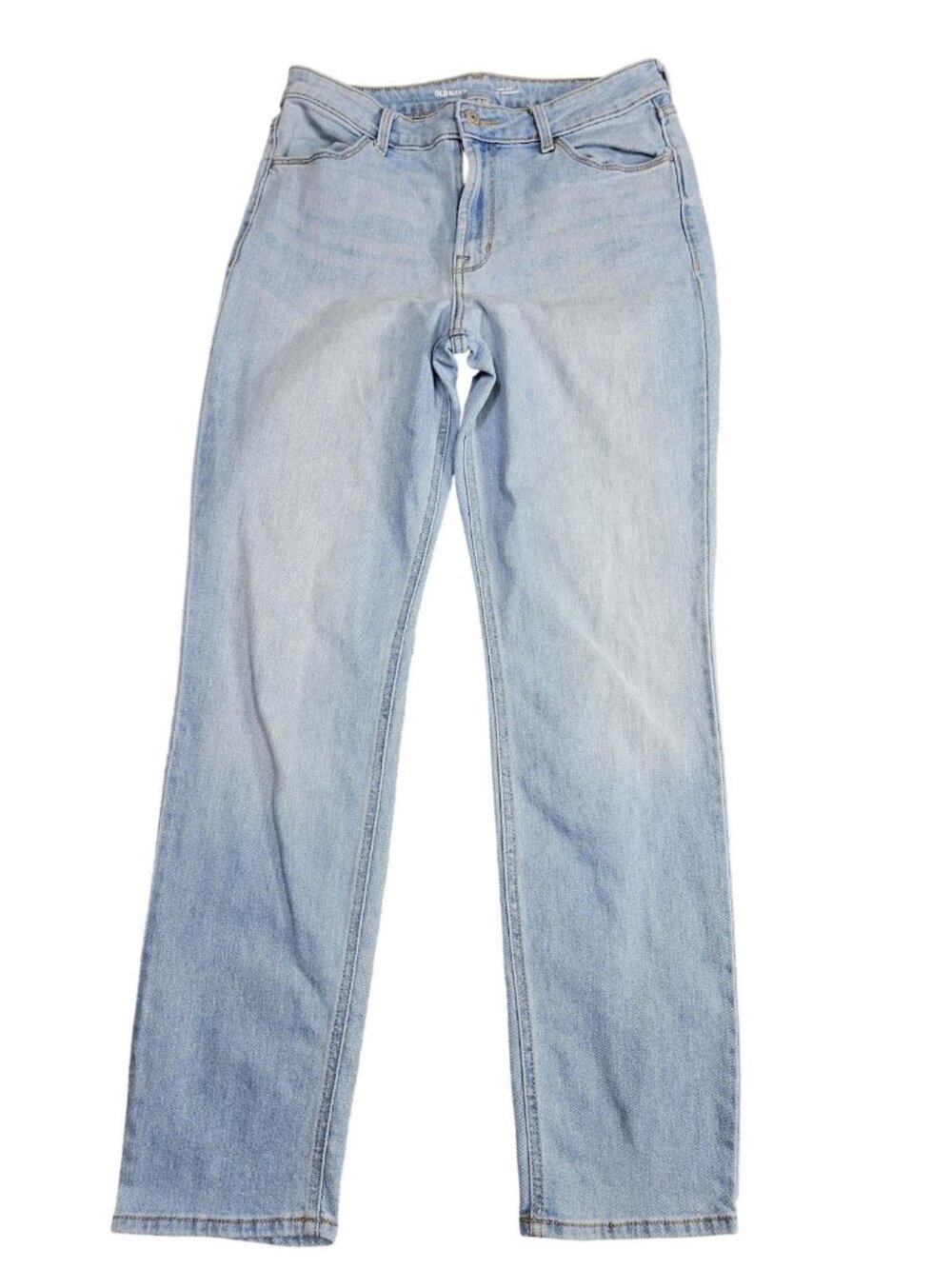 Old Navy High Rise Wow Straight Jeans‎ Womens 8 Blue Light Wash Stretch Denim
